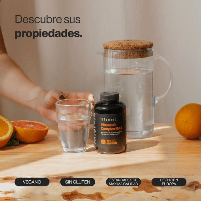 complejo vitamico b zenement 2 Complejo Vitamínico B Max|Fatiga, Metabolismo, Vegetarianos - Imagen 3
