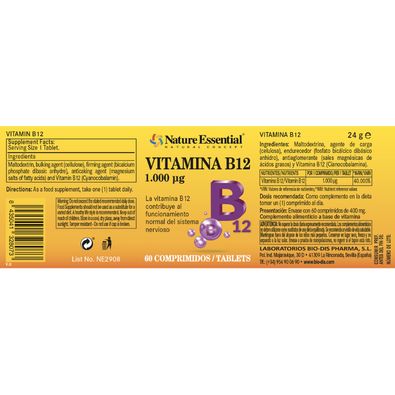 vitamina b12 nature2 Vitamina B-12 1000 mcg. - Imagen 2